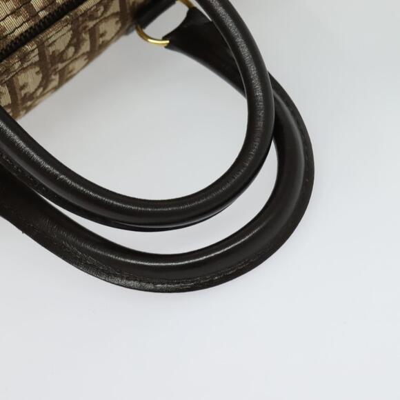 DIOR Trotter Canvas Boston Bag Brown Gold - Picture 7 of 12